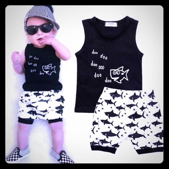 Other - Baby Shark Tank and Shorts Outfit